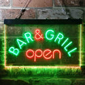 ADVPRO Bar and Grill Open Pub Illuminated Dual Color LED Neon Sign st6-i0815 - Green & Red