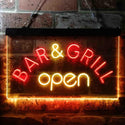 ADVPRO Bar and Grill Open Pub Illuminated Dual Color LED Neon Sign st6-i0815 - Red & Yellow