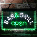 ADVPRO Bar and Grill Open Pub Illuminated Dual Color LED Neon Sign st6-i0815 - White & Green