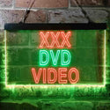 ADVPRO XXX DVD Video Shop Illuminated Dual Color LED Neon Sign st6-i0824 - Green & Red