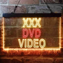 ADVPRO XXX DVD Video Shop Illuminated Dual Color LED Neon Sign st6-i0824 - Red & Yellow