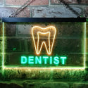 ADVPRO Dentist Service Open Illuminated Dual Color LED Neon Sign st6-i0825 - Green & Yellow