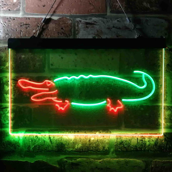 ADVPRO Alligator Crocodile Game Kid Room Illuminated Dual Color LED Neon Sign st6-i0827 - Green & Red