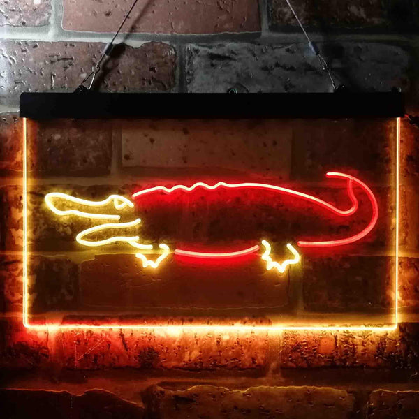 ADVPRO Alligator Crocodile Game Kid Room Illuminated Dual Color LED Neon Sign st6-i0827 - Red & Yellow