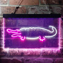 ADVPRO Alligator Crocodile Game Kid Room Illuminated Dual Color LED Neon Sign st6-i0827 - White & Purple