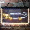ADVPRO Alligator Crocodile Game Kid Room Illuminated Dual Color LED Neon Sign st6-i0827 - White & Yellow