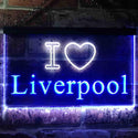 ADVPRO I Love Liverpool Illuminated Dual Color LED Neon Sign st6-i0845 - White & Blue