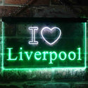ADVPRO I Love Liverpool Illuminated Dual Color LED Neon Sign st6-i0845 - White & Green