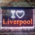 ADVPRO I Love Liverpool Illuminated Dual Color LED Neon Sign st6-i0845 - White & Orange