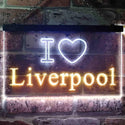 ADVPRO I Love Liverpool Illuminated Dual Color LED Neon Sign st6-i0845 - White & Yellow