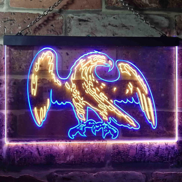 ADVPRO Eagle American Bar Beer Illuminated Dual Color LED Neon Sign st6-i0861 - Blue & Yellow