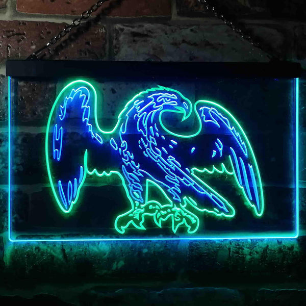 ADVPRO Eagle American Bar Beer Illuminated Dual Color LED Neon Sign st6-i0861 - Green & Blue