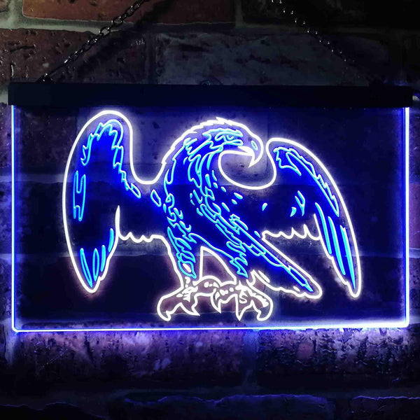 ADVPRO Eagle American Bar Beer Illuminated Dual Color LED Neon Sign st6-i0861 - White & Blue