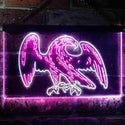 ADVPRO Eagle American Bar Beer Illuminated Dual Color LED Neon Sign st6-i0861 - White & Purple