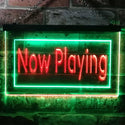 ADVPRO Now Playing Movie Night Home Theater Illuminated Dual Color LED Neon Sign st6-i0864 - Green & Red