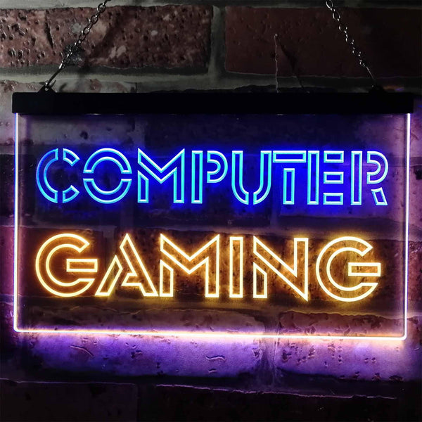 ADVPRO Computer Gaming Room Kid Man Cave Dual Color LED Neon Sign st6-i0865 - Blue & Yellow