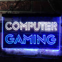 ADVPRO Computer Gaming Room Kid Man Cave Dual Color LED Neon Sign st6-i0865 - White & Blue