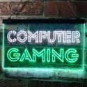 ADVPRO Computer Gaming Room Kid Man Cave Dual Color LED Neon Sign st6-i0865 - White & Green