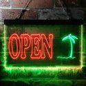 ADVPRO Open Palm Tree Island Illuminated Dual Color LED Neon Sign st6-i0869 - Green & Red