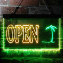 ADVPRO Open Palm Tree Island Illuminated Dual Color LED Neon Sign st6-i0869 - Green & Yellow