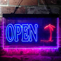 ADVPRO Open Palm Tree Island Illuminated Dual Color LED Neon Sign st6-i0869 - Red & Blue