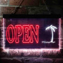ADVPRO Open Palm Tree Island Illuminated Dual Color LED Neon Sign st6-i0869 - White & Red