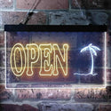ADVPRO Open Palm Tree Island Illuminated Dual Color LED Neon Sign st6-i0869 - White & Yellow
