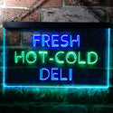 ADVPRO Fresh Hot Cold Deli Food Cafe Illuminated Dual Color LED Neon Sign st6-i0875 - Green & Blue