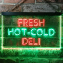 ADVPRO Fresh Hot Cold Deli Food Cafe Illuminated Dual Color LED Neon Sign st6-i0875 - Green & Red