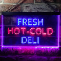 ADVPRO Fresh Hot Cold Deli Food Cafe Illuminated Dual Color LED Neon Sign st6-i0875 - Red & Blue