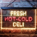 ADVPRO Fresh Hot Cold Deli Food Cafe Illuminated Dual Color LED Neon Sign st6-i0875 - Red & Yellow