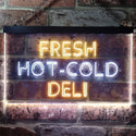 ADVPRO Fresh Hot Cold Deli Food Cafe Illuminated Dual Color LED Neon Sign st6-i0875 - White & Yellow