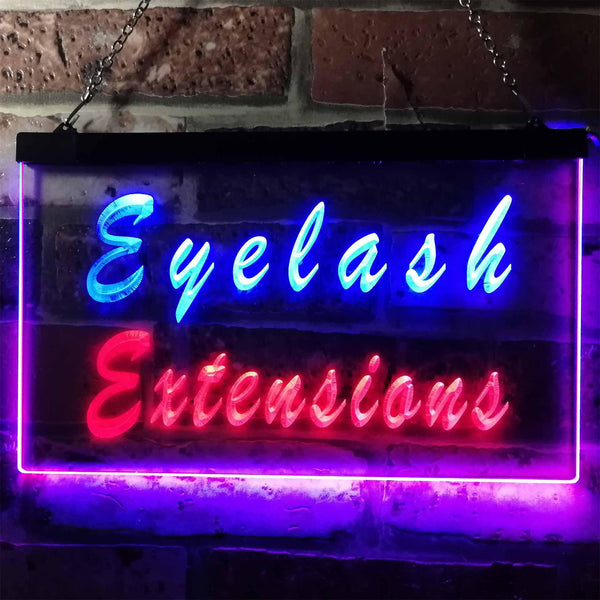 ADVPRO Eyelash Extensions Beauty Salon Shop Dual Color LED Neon Sign st6-i0885 - Blue & Red