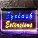 ADVPRO Eyelash Extensions Beauty Salon Shop Dual Color LED Neon Sign st6-i0885 - Blue & Yellow