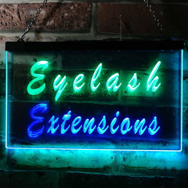 ADVPRO Eyelash Extensions Beauty Salon Shop Dual Color LED Neon Sign st6-i0885 - Green & Blue