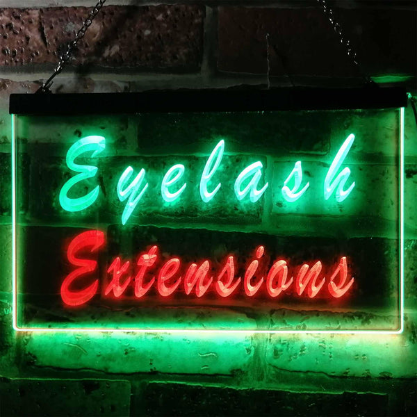 ADVPRO Eyelash Extensions Beauty Salon Shop Dual Color LED Neon Sign st6-i0885 - Green & Red