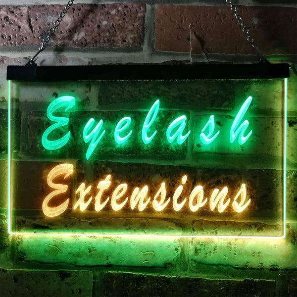 ADVPRO Eyelash Extensions Beauty Salon Shop Dual Color LED Neon Sign st6-i0885 - Green & Yellow