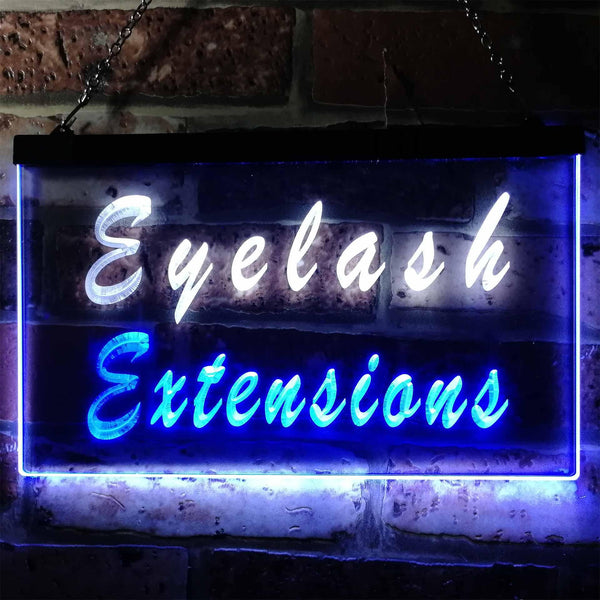 ADVPRO Eyelash Extensions Beauty Salon Shop Dual Color LED Neon Sign st6-i0885 - White & Blue