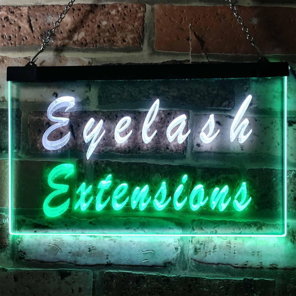 ADVPRO Eyelash Extensions Beauty Salon Shop Dual Color LED Neon Sign st6-i0885 - White & Green