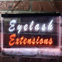 ADVPRO Eyelash Extensions Beauty Salon Shop Dual Color LED Neon Sign st6-i0885 - White & Orange
