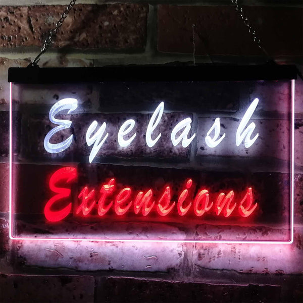 ADVPRO Eyelash Extensions Beauty Salon Shop Dual Color LED Neon Sign st6-i0885 - White & Red