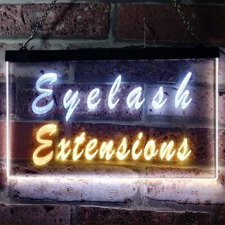 ADVPRO Eyelash Extensions Beauty Salon Shop Dual Color LED Neon Sign st6-i0885 - White & Yellow