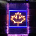 ADVPRO Canadian Maple Leaf Bedroom  Dual Color LED Neon Sign st6-i0893 - Blue & Yellow