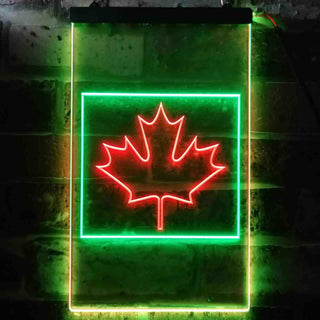 ADVPRO Canadian Maple Leaf Bedroom  Dual Color LED Neon Sign st6-i0893 - Green & Red