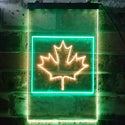 ADVPRO Canadian Maple Leaf Bedroom  Dual Color LED Neon Sign st6-i0893 - Green & Yellow