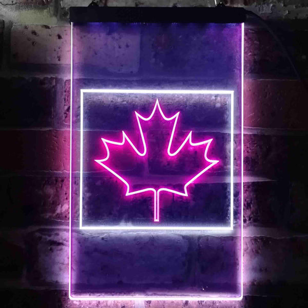 ADVPRO Canadian Maple Leaf Bedroom  Dual Color LED Neon Sign st6-i0893 - White & Purple