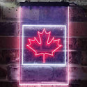 ADVPRO Canadian Maple Leaf Bedroom  Dual Color LED Neon Sign st6-i0893 - White & Red