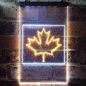 ADVPRO Canadian Maple Leaf Bedroom  Dual Color LED Neon Sign st6-i0893 - White & Yellow