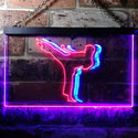 ADVPRO Karate Action Sport Game Illuminated Dual Color LED Neon Sign st6-i0906 - Blue & Red