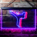 ADVPRO Karate Action Sport Game Illuminated Dual Color LED Neon Sign st6-i0906 - Red & Blue